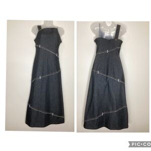 Cop.Copine Paris Stretch Denim Dress Avant Garde Sz 38 (M) EUC